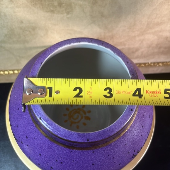 Vintage Art Deco Style Ecco Nova Medieval Monarch Porcelain Planter 4.75” Purple - Picture 8 of 8